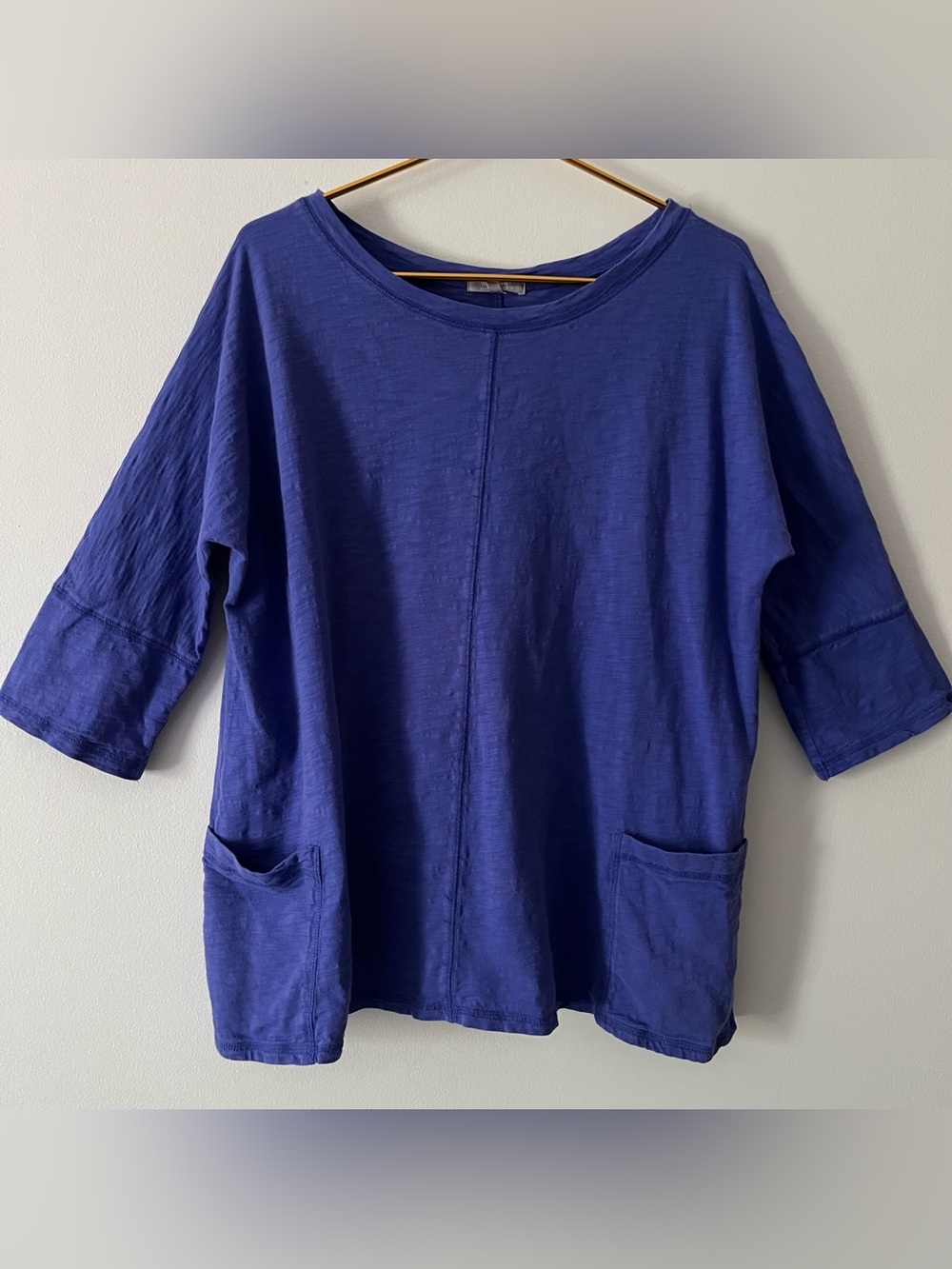 Habitat Oversized 100% Cotton Relaxed Purple Tunic Lagenlook Boxy Breathable L
